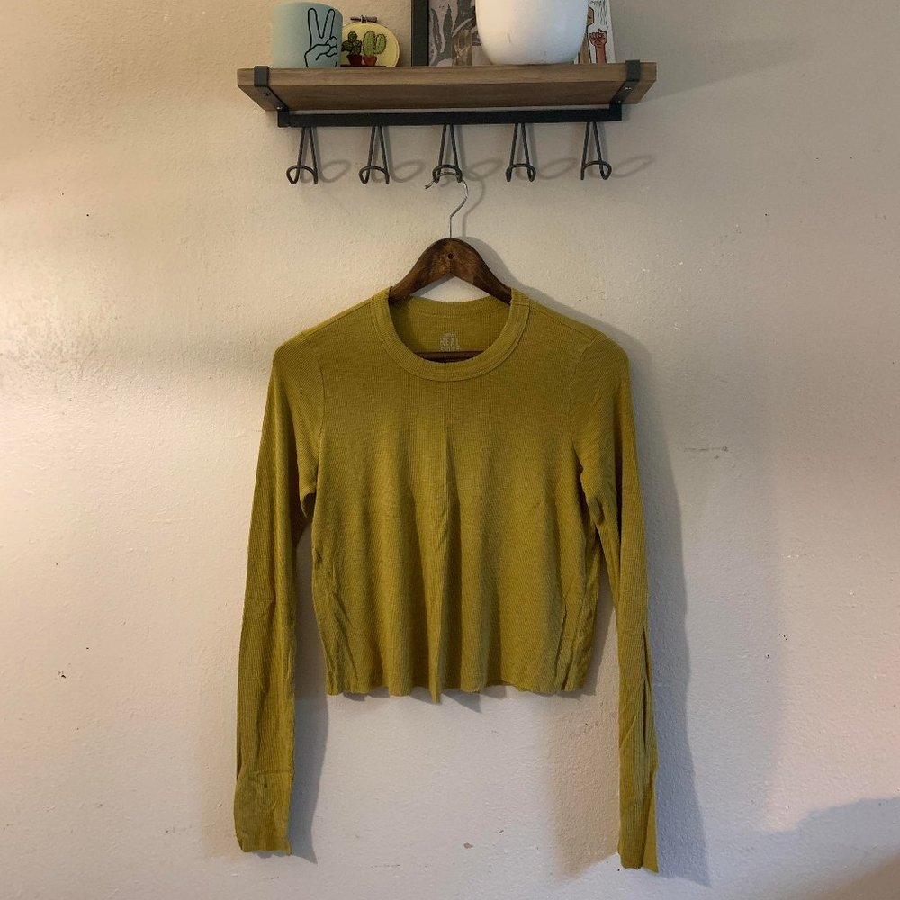 DIY cropped aerie ribbed tee